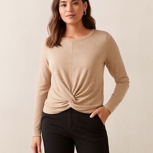 Molly Bracken Gold Shimmer Sweater Blouse